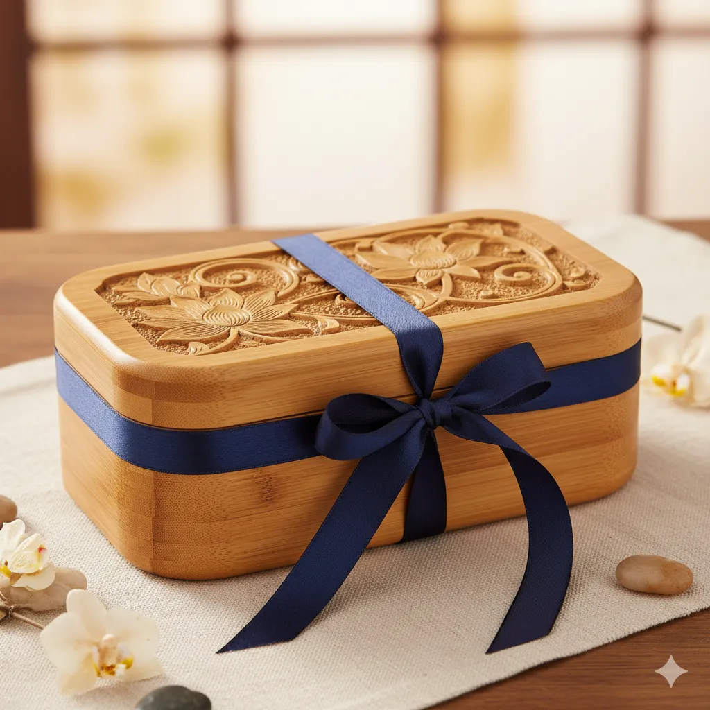 Elegant bamboo gift box